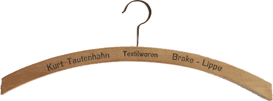 Kleiderbügel des Textilgeschäfts Tautenhahn