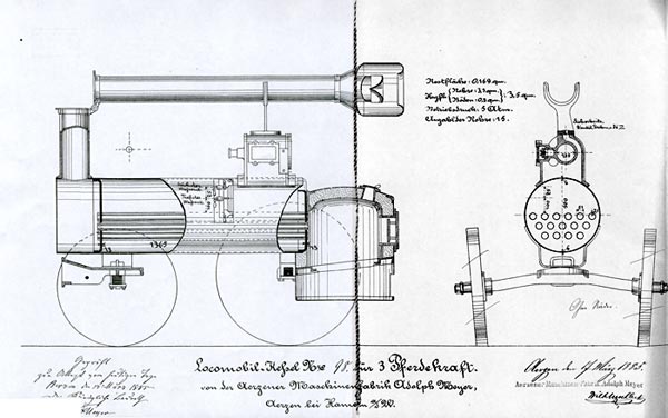 Lokomobile der Aerzener Maschinenfabrik